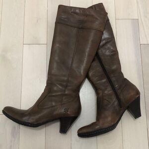 Born Shoes Women's Mallory Style Leather High Boots Brown Size 6